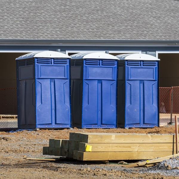 what is the expected delivery and pickup timeframe for the portable restrooms in Marion VA